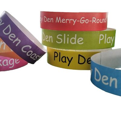 Usos Escenarios Eventos Festivales Personalizado de una sola vez Tyvek pulsera para la decoración navideña