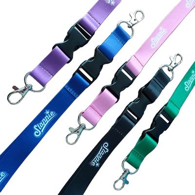 Accesorios de seda Sublimación de colorante de poliéster Cintas para llavero Logotipo personalizado 900*15*0.65mm