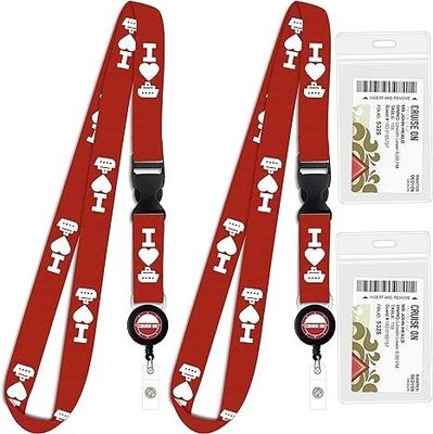 Método de impresión Diseño personalizado Lanyard de nylon redondo con logotipo de oficina Keychain Badge Holder