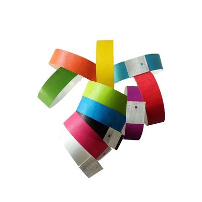 DDJOY 3/4 pulgadas Plain Color Neón Sólido Dupont Tyvek Pulseras para clubes y bares Amarillo