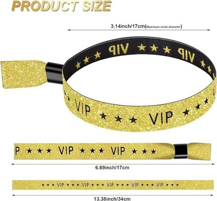 Tamaño y logotipo personalizados RFID Polyester/Ribbon Brazalete para eventos de conciertos y festivales