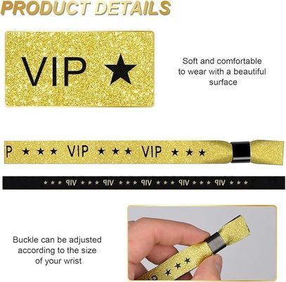 Tamaño y logotipo personalizados RFID Polyester/Ribbon Brazalete para eventos de conciertos y festivales