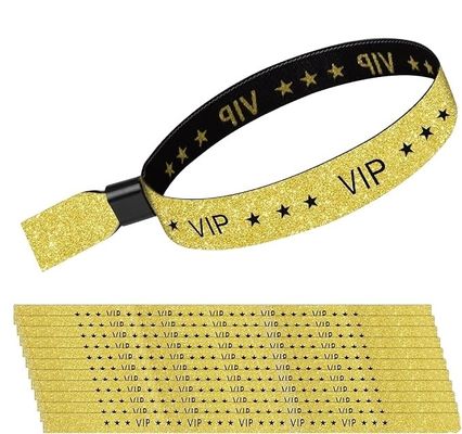 Tamaño y logotipo personalizados RFID Polyester/Ribbon Brazalete para eventos de conciertos y festivales
