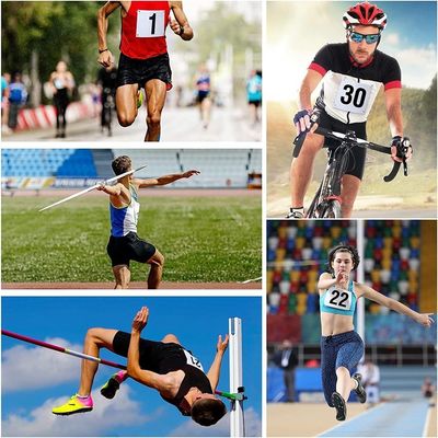DDJOY Corrida de carreras de baquetas grandes números y pines de seguridad incluidos para eventos de carreras de maratón