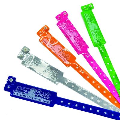 Brazaletes de PVC de 250*25 mm para una fácil identificación en eventos y festivales