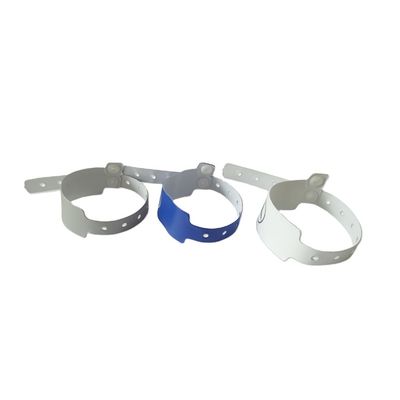 Brazalete de vinilo de plástico de PVC resistente al agua 250 * 25mm de forma ancha solo para el acceso al festival