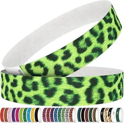 Logotipo personalizado Pulseras de papel resistentes a la lágrima resistentes al agua para conciertos y fiestas