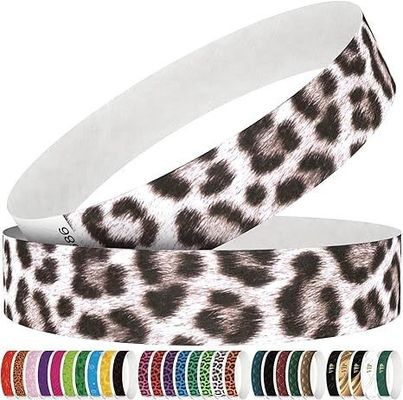 Logotipo personalizado Pulseras de papel resistentes a la lágrima resistentes al agua para conciertos y fiestas