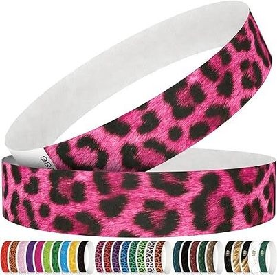 Logotipo personalizado Pulseras de papel resistentes a la lágrima resistentes al agua para conciertos y fiestas