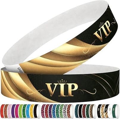 250 Pack 3/4" Leopard Tyvek Pulseras para actividades de formación de equipo Técnica impresa