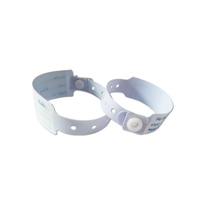 Identificación de hospital sin esfuerzo PVC RFID pulsera de bebé para la identificación del paciente sin problemas