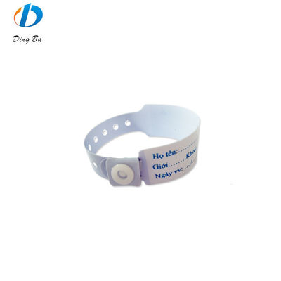 Identificación de hospital sin esfuerzo PVC RFID pulsera de bebé para la identificación del paciente sin problemas