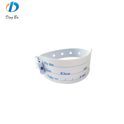 Identificación de hospital sin esfuerzo PVC RFID pulsera de bebé para la identificación del paciente sin problemas