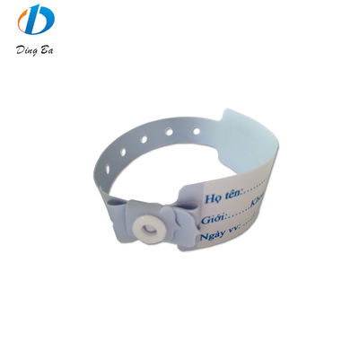 Identificación de hospital sin esfuerzo PVC RFID pulsera de bebé para la identificación del paciente sin problemas