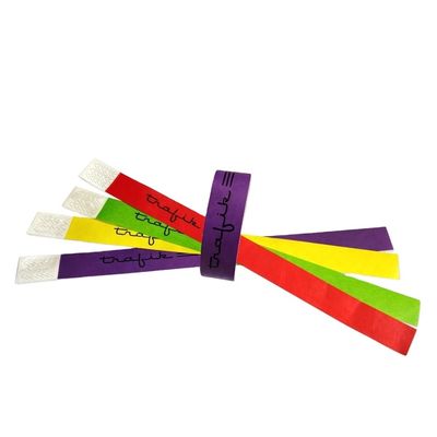 Impresión Eventos Suministros para fiestas Pulsera resistente a las lágrimas Papel desechable Pulsera Tyvek