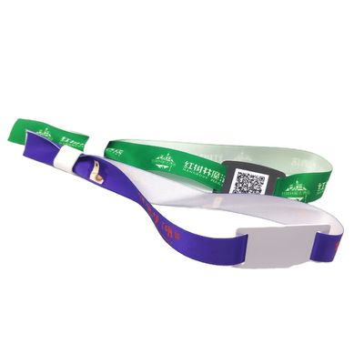 350 * 15mm de tejido de fiesta personalizado profesional RFID brazalete personalizable para cualquier evento