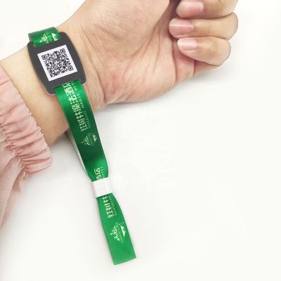 350 * 15mm de tejido de fiesta personalizado profesional RFID brazalete personalizable para cualquier evento