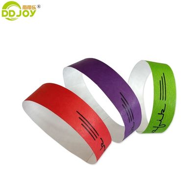 Impresión Eventos Suministros para fiestas Pulsera resistente a las lágrimas Papel desechable Pulsera Tyvek