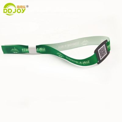 350 * 15mm de tejido de fiesta personalizado profesional RFID brazalete personalizable para cualquier evento