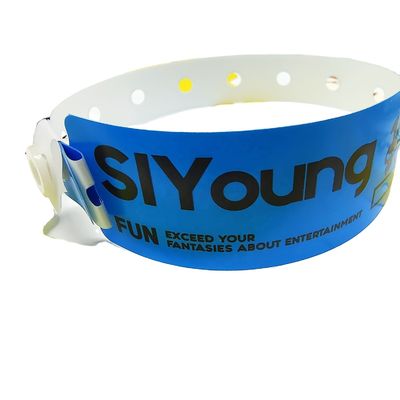 Pulseras de identificación desechables Solución de plástico impermeable y personalizada para eventos