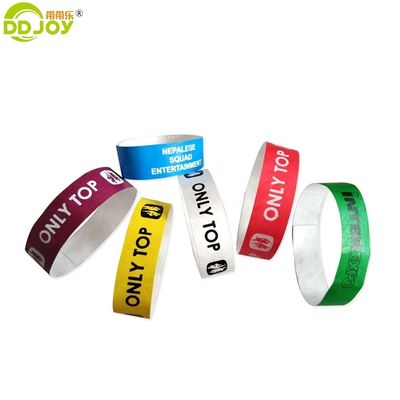 Impresión Eventos Suministros para fiestas Pulsera resistente a las lágrimas Papel desechable Pulsera Tyvek