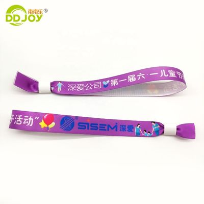 350 * 15mm de tejido de fiesta personalizado profesional RFID brazalete personalizable para cualquier evento