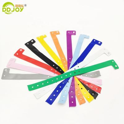 Amarillo de una sola vez suave cómodo PVC vinilo ID pulsera de pulsera para cualquier festival