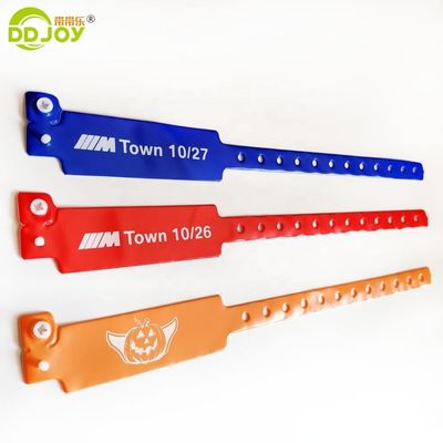 Amarillo de una sola vez suave cómodo PVC vinilo ID pulsera de pulsera para cualquier festival