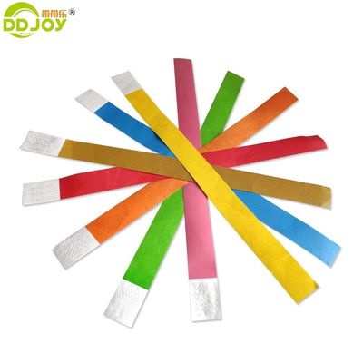 250*25mm y 250*19mm Tyvek pulsera de papel con requisitos de impresión personalizados