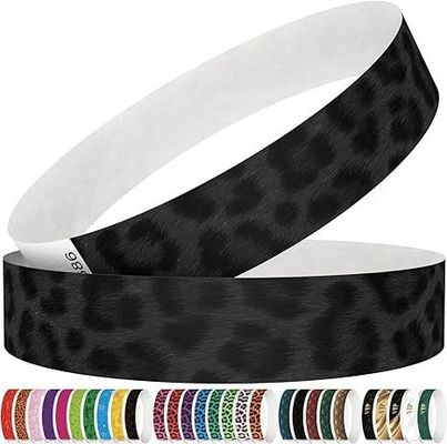 Pulseras para eventos de papel Tyvek Rojo con pulseras de papel impermeables de impresión personalizada