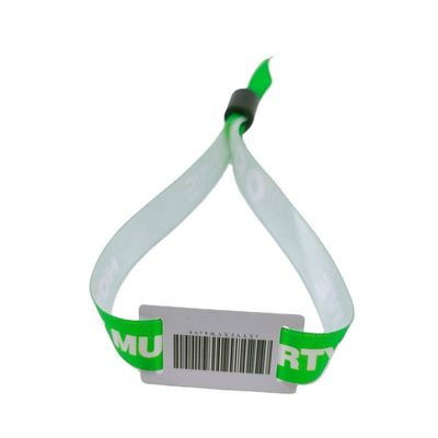 Pulsera de poliéster RFID personalizada 13.56 MHZ para conciertos, fiestas y festivales