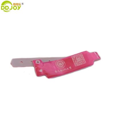 Eventos Fiestas BANGLES de color neón Bloqueo personalizado de identificación Pulseras de plástico de vinilo en forma ancha
