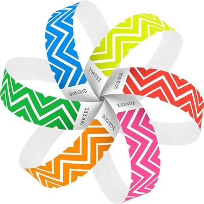 Brazalete Tyvek amarillo impreso a medida para la ocasión de Pascua Pulsera desechable impermeable