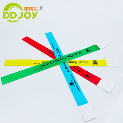Brazalete Tyvek amarillo impreso a medida para la ocasión de Pascua Pulsera desechable impermeable