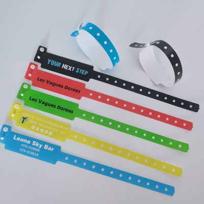 250*25mm/250*19mm Pulsera PE VIP Entrada para Parques/Eventos/Festival Certificado ISO9001