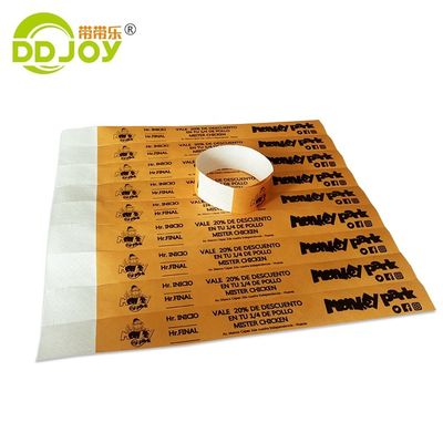 250*25mm/250*19mm Full Color Event Party VIP Personalizado de la pulsera de entrada Tyvek para la seguridad