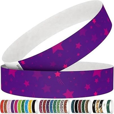 Impresión de seda de color 100PCS pulseras de papel TWR25 para eventos y festivales personalizados