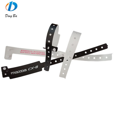 Pulseras de plástico unisex personalizadas para reuniones en eventos de festivales en color rojo
