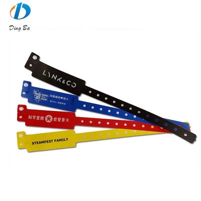 Pulseras de plástico personalizadas para el Club VIP brazaletes de identificación de entrada de automóvil cerradura de plástico