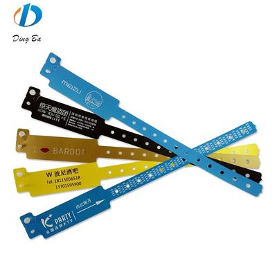 Pulseras de plástico personalizadas para el Club VIP brazaletes de identificación de entrada de automóvil cerradura de plástico