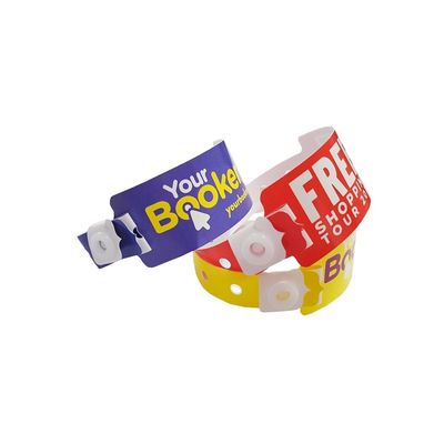 Main Piedra plástico pulsera de papel sintético en violeta para eventos personalizados Festival