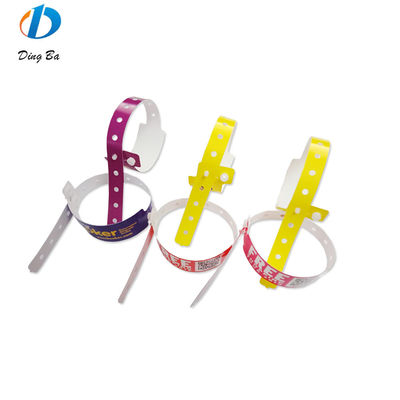 Main Piedra plástico pulsera de papel sintético en violeta para eventos personalizados Festival