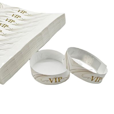 OEM Logotipo personalizado de identificación de la etiqueta RFID para pulseras Tyvek desechables de papel