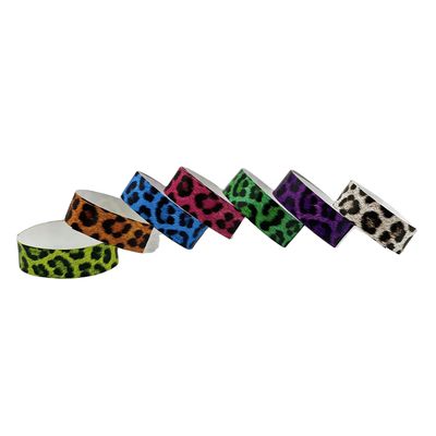 Logotipo personalizado Brazalete Impreso Papel a prueba de agua Brazaletes Tyvek para Eventos Suministros de Fiestas en Verde