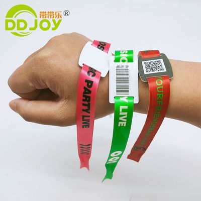 Bandeja de pulsera desechable cómoda personalizada para el control de acceso personalizado al evento