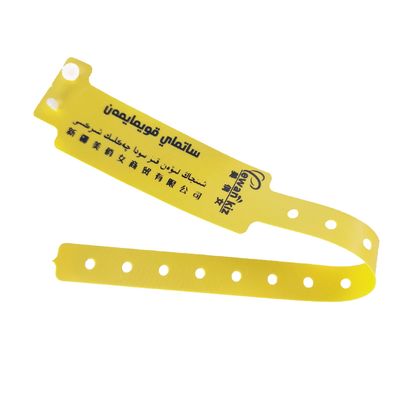 250*25 Brazalete de vinilo impermeable de PVC suave y pulsera de identificación para ocasiones de club