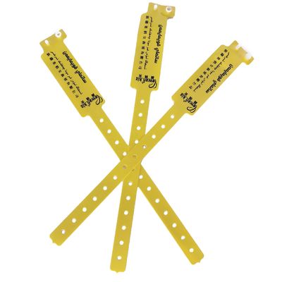 250*25 Brazalete de vinilo impermeable de PVC suave y pulsera de identificación para ocasiones de club