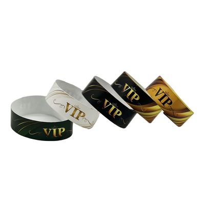 Boleto de pulsera de papel DuPont para entrada única a la reunión anual Logotipo personalizado