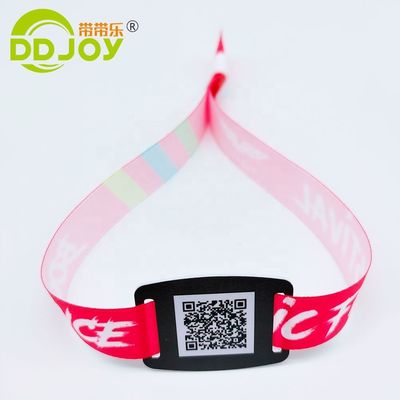 Control de acceso Eventos personalizados Billete Brazalete RFID tejido Tejido NFC Muñeca tamaño regular 350 * 15mm