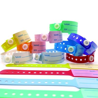 Entretenimiento Ocasión Brazalete de identificación de PVC/Vinilo 100pcs Pulsera médica personalizada desechable